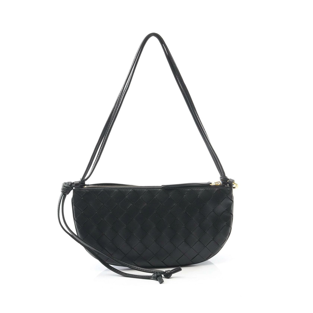 Bottega Veneta Gemellini Pouch Shoulder Bag Leather Black